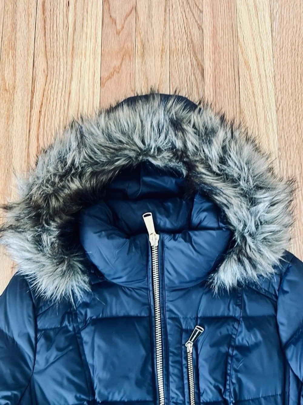 Michael Kors navy long puffer jacket women’s size XS